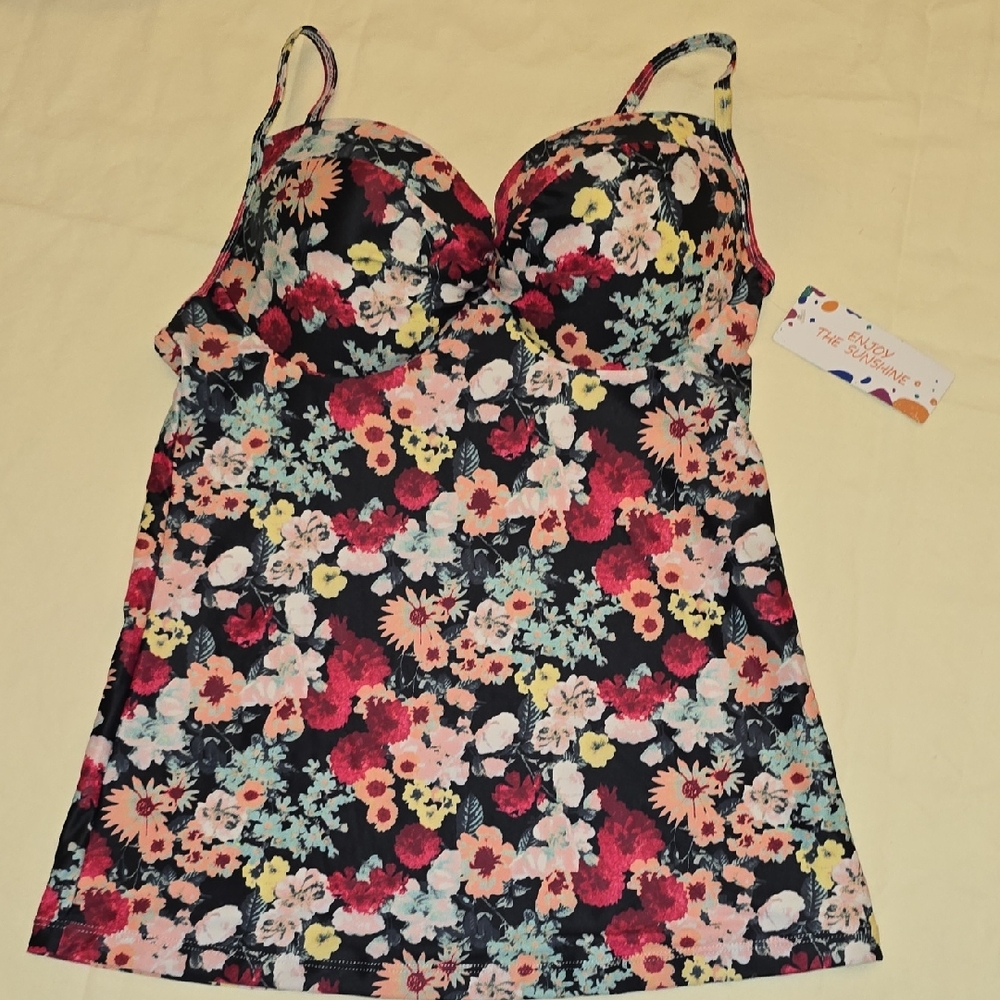 NWT Floral Print Tankini/Camisole Top
